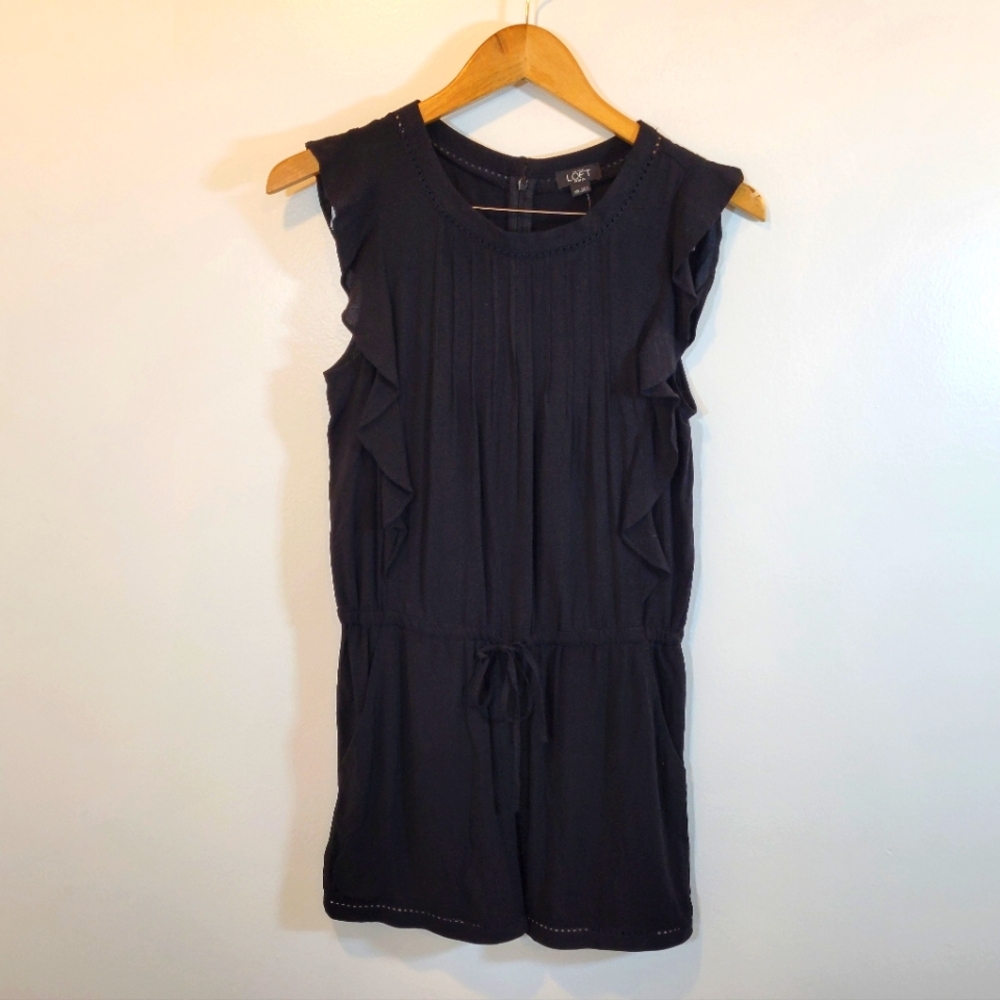 Ann Taylor LOFT Black Sleeveless Romper